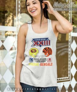 Super Bowl Xxiii San Francisco 49ers Cincinnati Bengals Tank Top Racerback