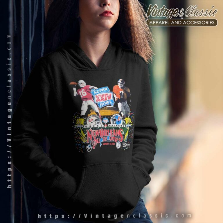 Super Bowl Xxiv San Francisco 49ers Denver Broncos Hoodie Super Bowl Xxiv San Francisco 49ers Denver Broncos Hoodie