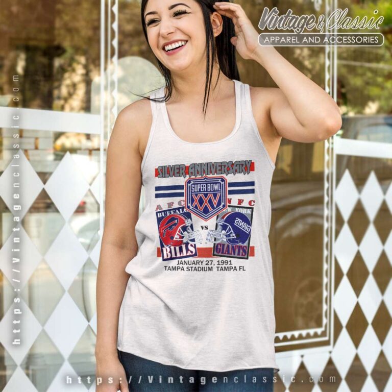 Super Bowl Xxv Buffalo Bills New York Giants Tank Top Racerback Super Bowl Xxv Buffalo Bills New York Giants Tank Top Racerback