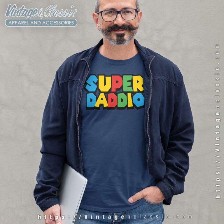 Super Daddio Mario Fathers Day Longsleeves Super Daddio Mario Fathers Day Longsleeves