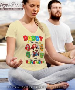 Super Daddio Mario Luigi Yoshi Bowser V Neck TShirt