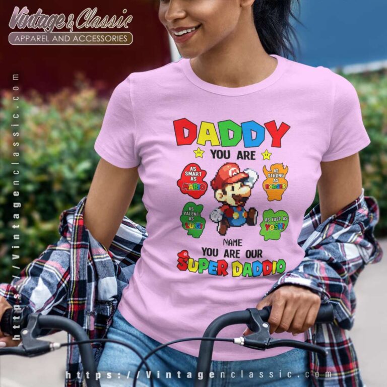 Super Daddio Mario Luigi Yoshi Bowser Women TShirt Super Daddio Mario Luigi Yoshi Bowser Women TShirt