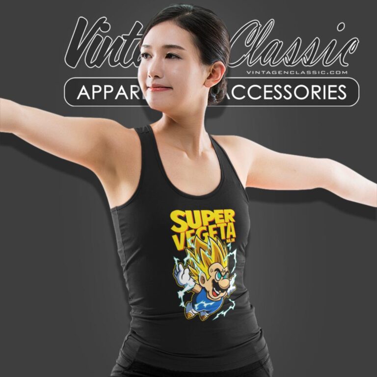 Super Majin Vegeta Super Mario Bros Parody Tank Top Racerback Super Majin Vegeta Super Mario Bros Parody Tank Top Racerback