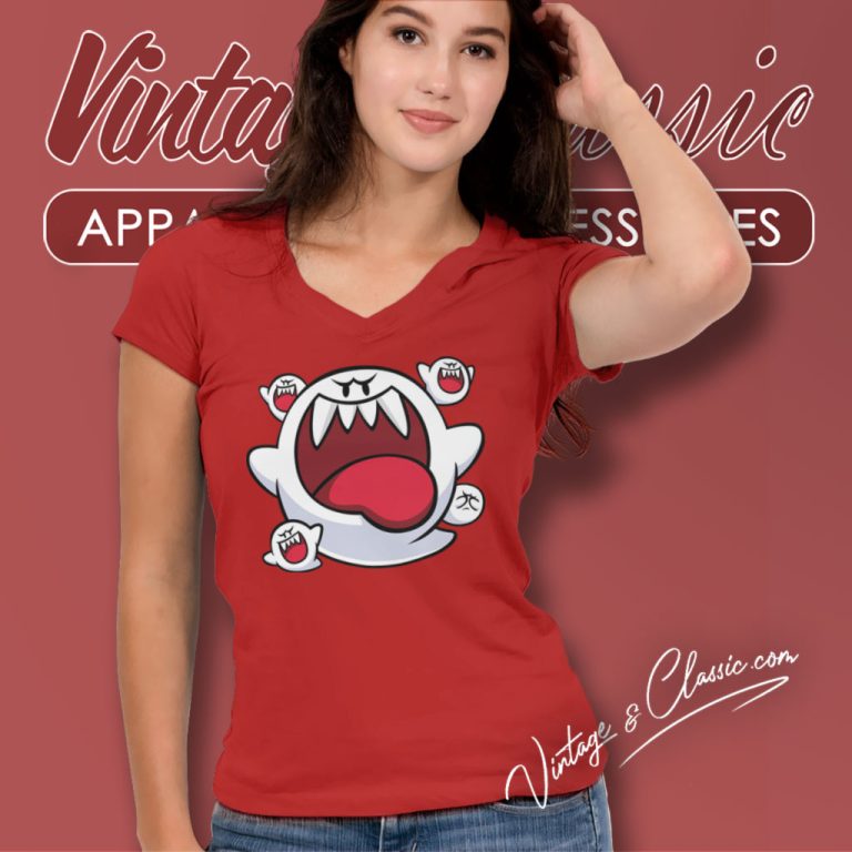 Super Mario Boo Squad V Neck TShirt Super Mario Boo Squad V Neck TShirt