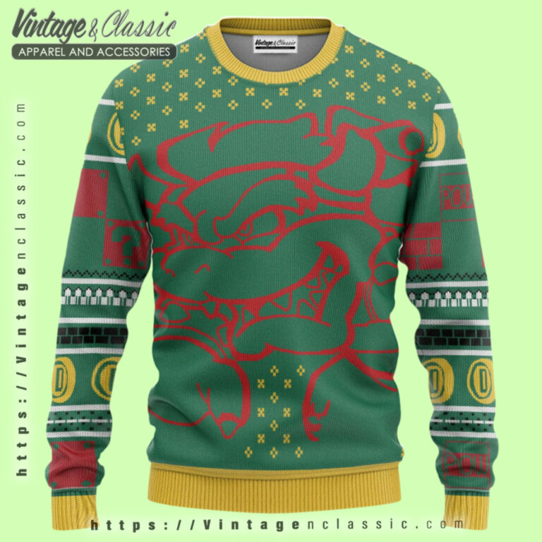 Super Mario Bowser Christmas Ugly Sweater Ugly Christmas Sweater Super Mario Bowser Christmas Ugly Sweater Ugly Christmas Sweater