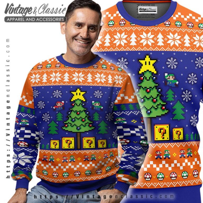 Super Mario Bros Wonder Ugly Christmas Sweater Men Ugly Sweater Super Mario Bros Wonder Ugly Christmas Sweater Men Ugly Sweater