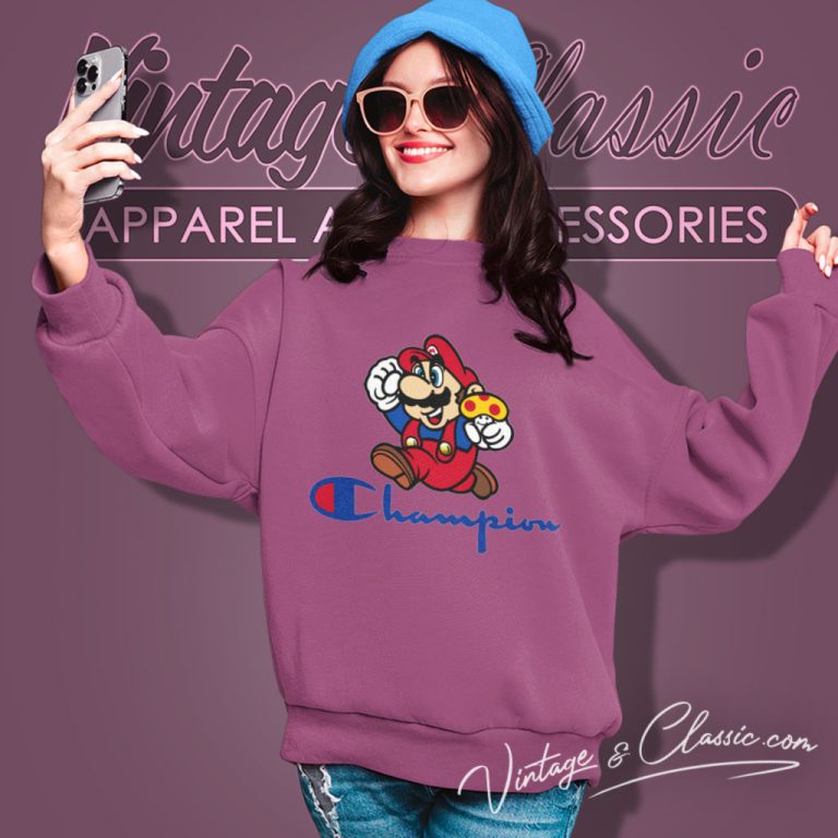 Super Mario Champion Logo Sweatshirt Super Mario Champion Logo Sweatshirt