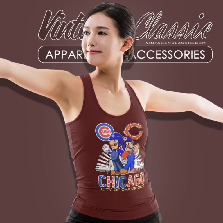 Super Mario Chicago City Of Champions Tank Top Racerback Super Mario Chicago City Of Champions Tank Top Racerback