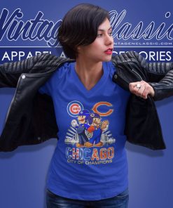 Super Mario Chicago City Of Champions V Neck TShirt
