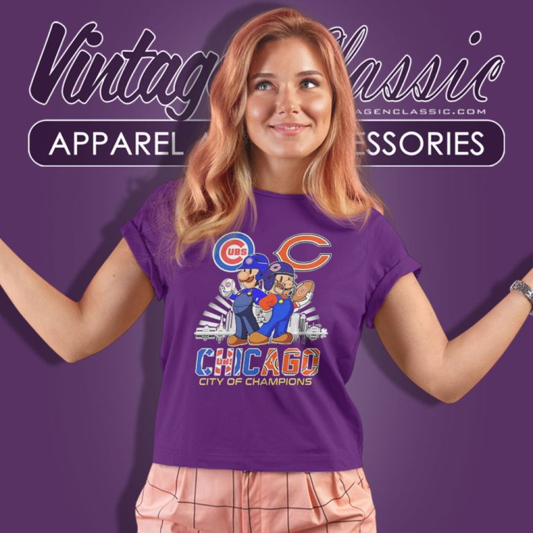 Super Mario Chicago City Of Champions Women T Shirt Super Mario Chicago City Of Champions Women T Shirt