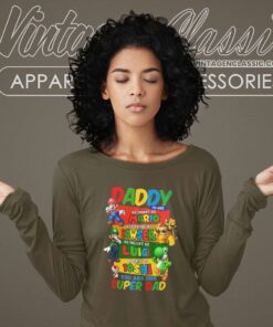 Super Mario Daddy Shirt, Gift For Father's Day Tshirt 5 Super Mario Daddy Shirt Long Sleeve Tee