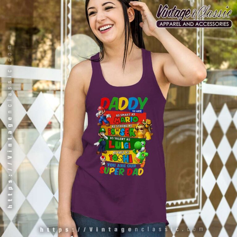Super Mario Daddy Shirt Tank Top Racerback Super Mario Daddy Shirt Tank Top Racerback