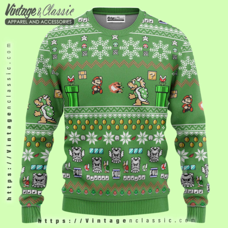 Super Mario Game Christmas Ugly Sweater Ugly Christmas Sweater Super Mario Game Christmas Ugly Sweater Ugly Christmas Sweater