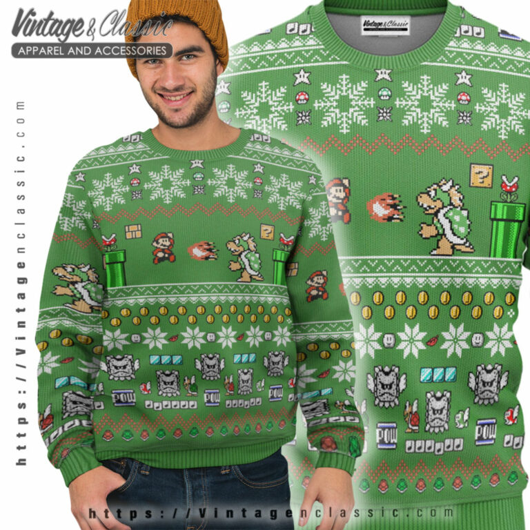 Super Mario Game Christmas Ugly Sweater Ugly Sweater Super Mario Game Christmas Ugly Sweater Ugly Sweater