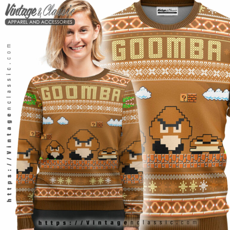 Super Mario Goomba Christmas Ugly Sweater Ugly Sweater shirt Super Mario Goomba Christmas Ugly Sweater Ugly Sweater shirt