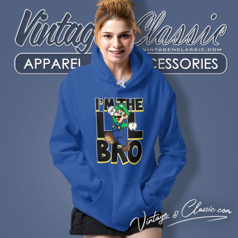 Super Mario Luigi Im Lil Bro Hoodie Super Mario Luigi Im Lil Bro Hoodie