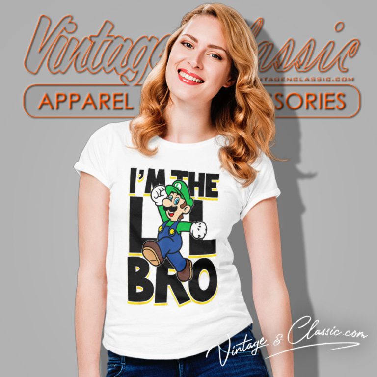 Super Mario Luigi Im Lil Bro Women T Shirt Super Mario Luigi Im Lil Bro Women T Shirt