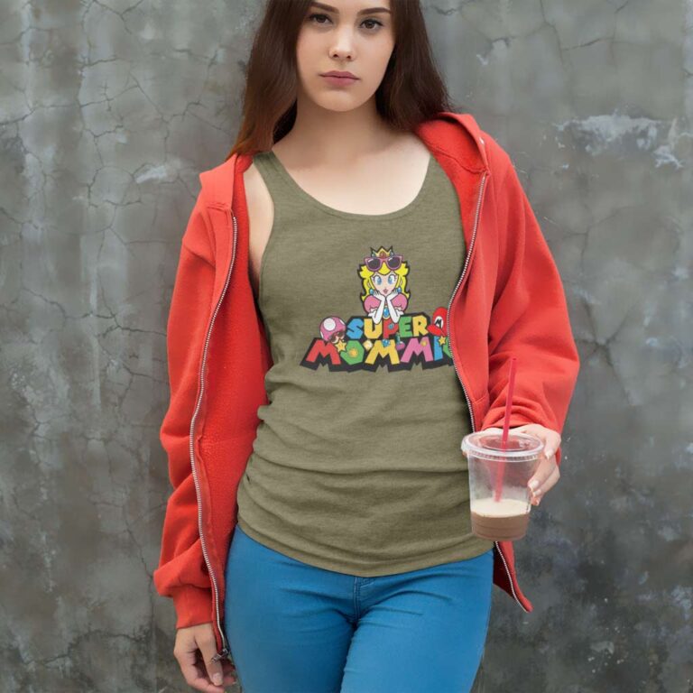 Super Mommio Super Mario Tank Top Racerback Super Mommio Super Mario Tank Top Racerback