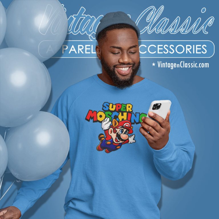 Super Moschino Logo Nintendo Sweatshirt Super Moschino Logo Nintendo Sweatshirt