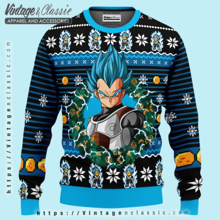 Super Saiyan Blue Vegeta Ugly Christmas Sweater Ugly Christmas Sweater Super Saiyan Blue Vegeta Ugly Christmas Sweater Ugly Christmas Sweater