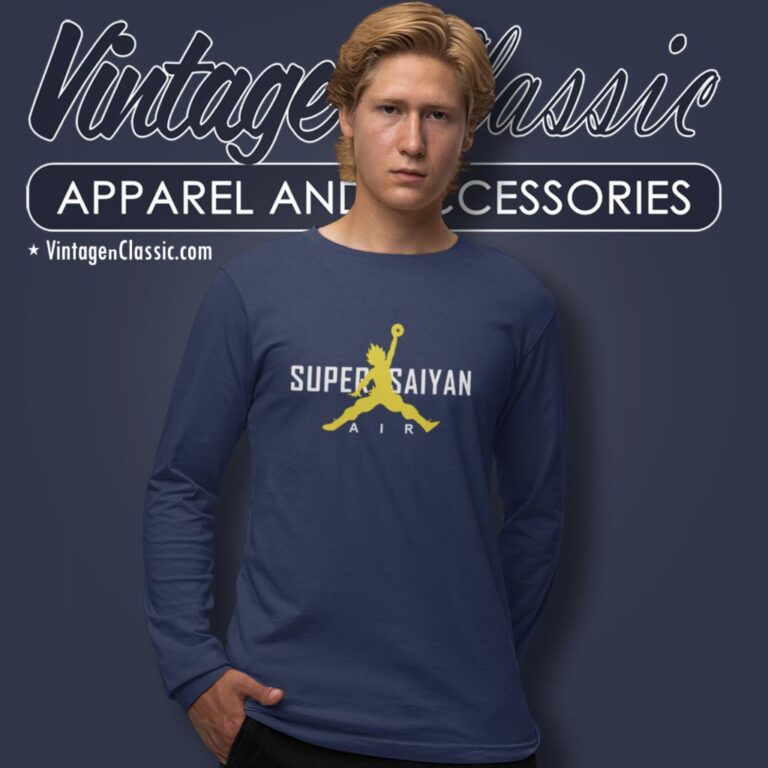 Super Saiyan Vegeta Air Jordan Dragon Ball Long Sleeve Tee Super Saiyan Vegeta Air Jordan Dragon Ball Long Sleeve Tee