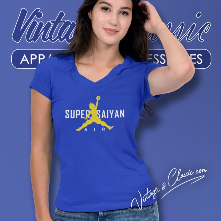 Super Saiyan Vegeta Air Jordan Dragon Ball V Neck TShirt Super Saiyan Vegeta Air Jordan Dragon Ball V Neck TShirt