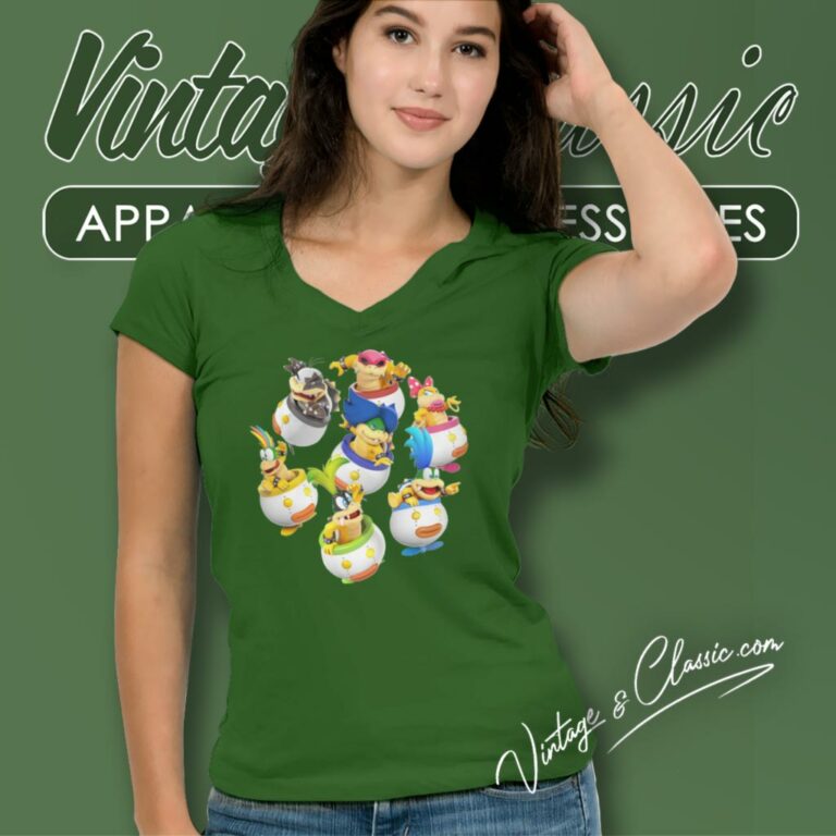 Super Smash Bros Nintendo Koopalings V Neck TShirt Super Smash Bros Nintendo Koopalings V Neck TShirt