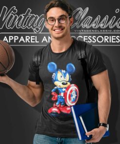 Superhero Captain America Mickey T Shirt