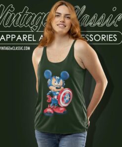 Superhero Captain America Mickey Tank Top Racerback