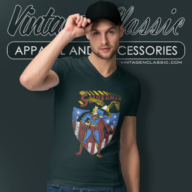 Superman All American V Neck TShirt Superman All American V Neck TShirt