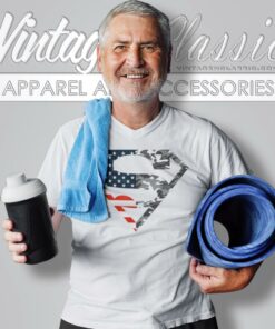 Superman American Flag Logo Shirt 5 Superman American Flag Logo V Neck TShirt