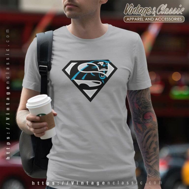Superman Carolina Panthers Logo T Shirt Superman Carolina Panthers Logo T Shirt