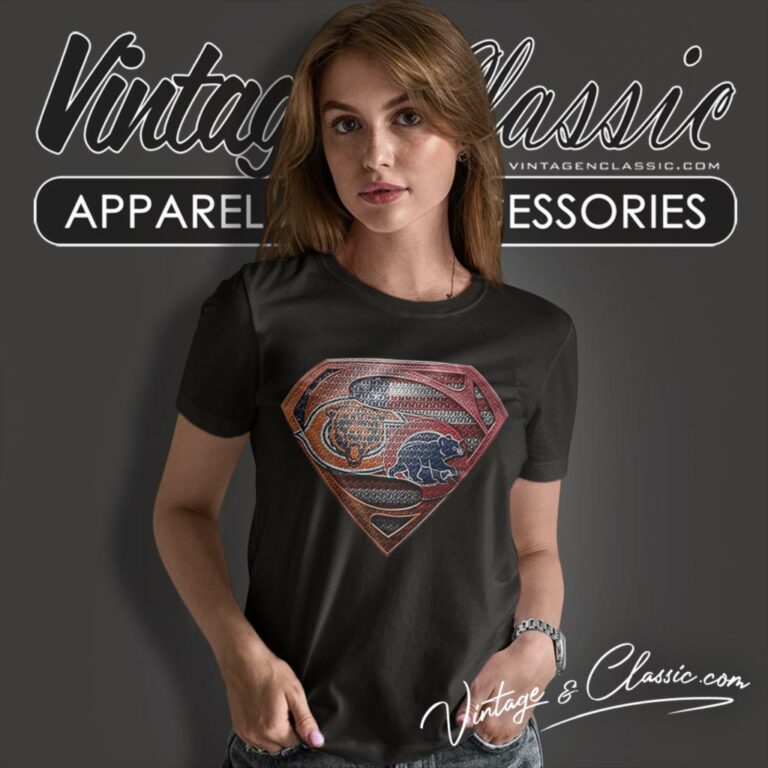 Superman Chicago Bears Women T Shirt Superman Chicago Bears Women T Shirt