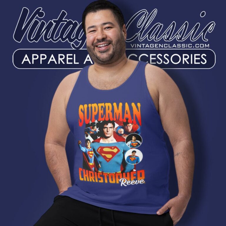 Superman Christopher Reeve Tank Top Racerback Superman Christopher Reeve Tank Top Racerback