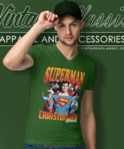 Superman Christopher Reeve V Neck TShirt