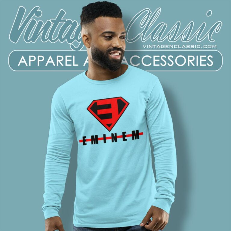 Superman Eminem Logo Long Sleeve Tee Superman Eminem Logo Long Sleeve Tee