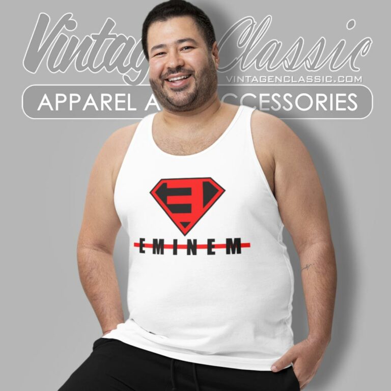Superman Eminem Logo Tank Top Racerback Superman Eminem Logo Tank Top Racerback