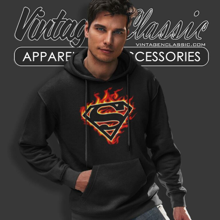 Superman Flame Logo Hoodie Superman Flame Logo Hoodie