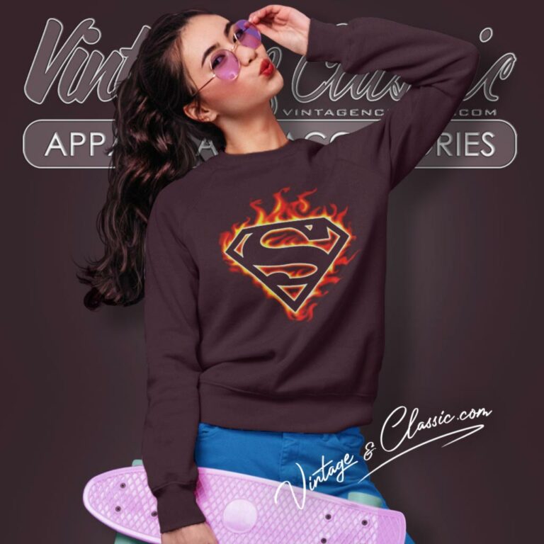 Superman Flame Logo Sweatshirt Superman Flame Logo Sweatshirt