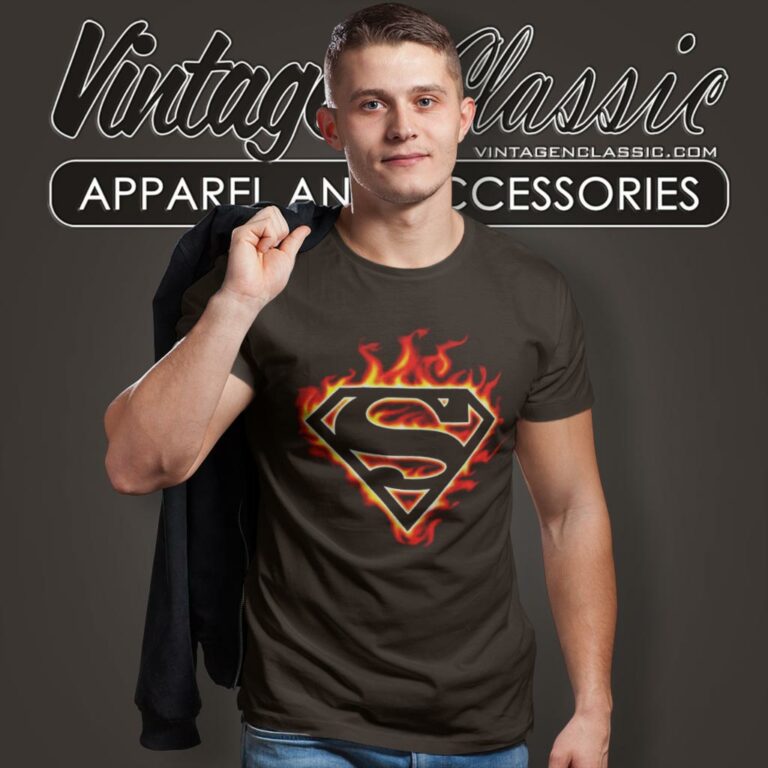 Superman Flame Logo T Shirt Superman Flame Logo T Shirt