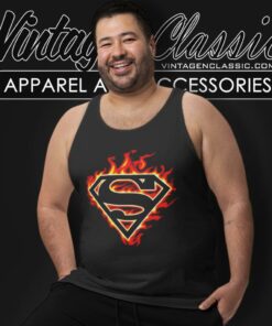 Superman Flame Logo Tank Top Racerback