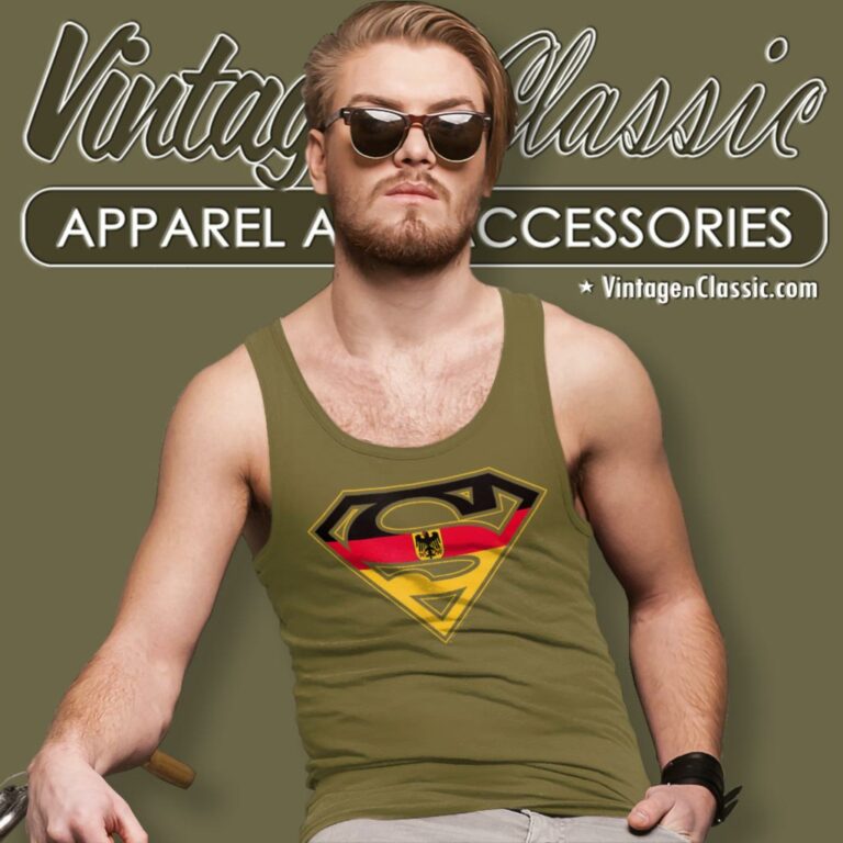 Superman German Shield Tank Top Racerback Superman German Shield Tank Top Racerback