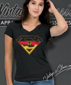 Superman German Shield Shirt 5 Superman German Shield V Neck TShirt