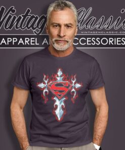 Superman Gothic Steel Logo Shirt 4 Superman Gothic Steel Logo T Shirt