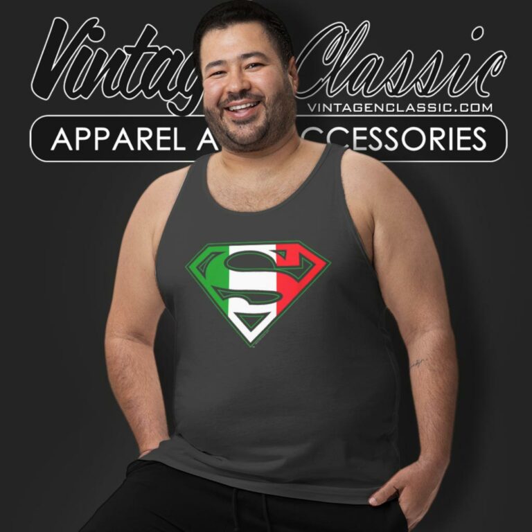 Superman Italian Tank Top Racerback Superman Italian Tank Top Racerback