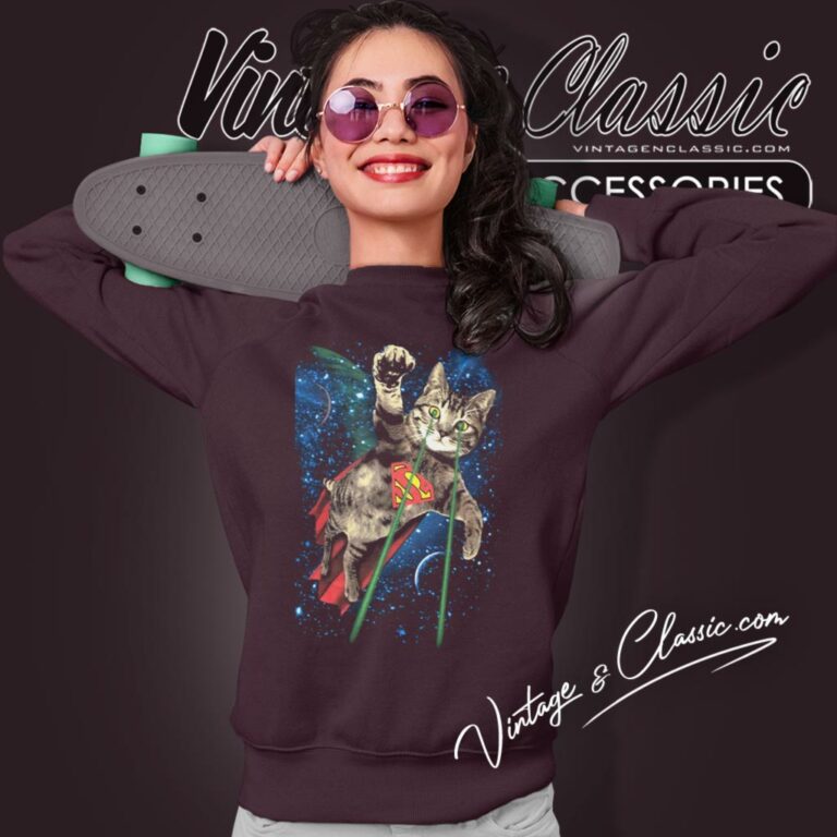 Superman Laser Cat Sweatshirt Superman Laser Cat Sweatshirt