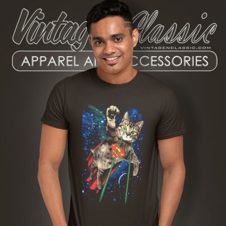 Superman Laser Cat T Shirt Superman Laser Cat T Shirt