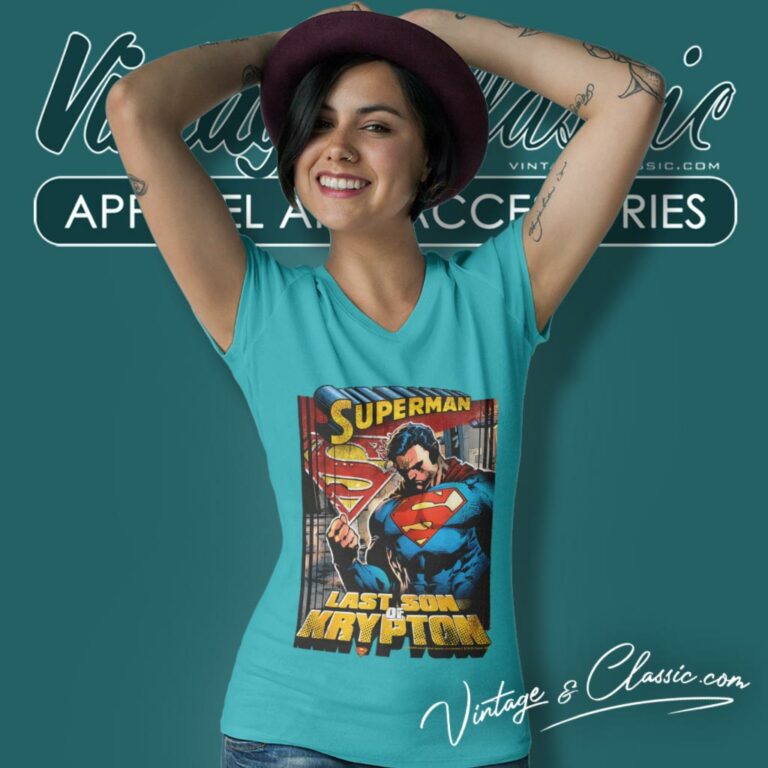 Superman Last Son Of Krypton V Neck TShirt Superman Last Son Of Krypton V Neck TShirt