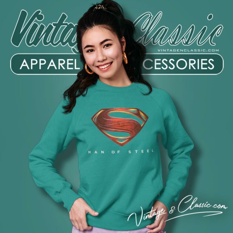 Superman Man Of Steel Logo Sweatshirt Superman Man Of Steel Logo Sweatshirt
