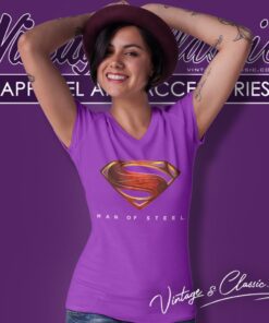 Superman Man Of Steel Logo Shirt 5 Superman Man Of Steel Logo V Neck TShirt